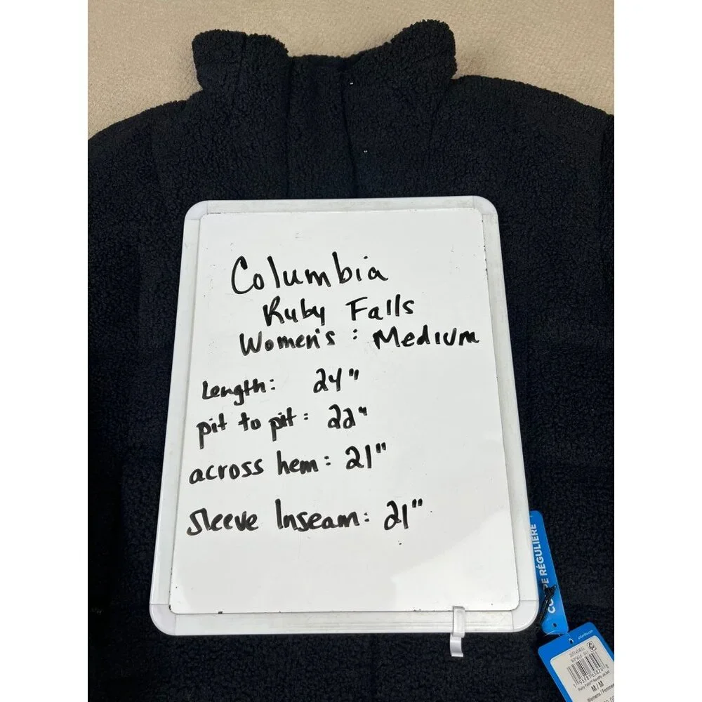 Columbia Ruby Falls Women’s Size M Black Sherpa Down Puffer Winter Jacket NWT - Picture 8 of 12